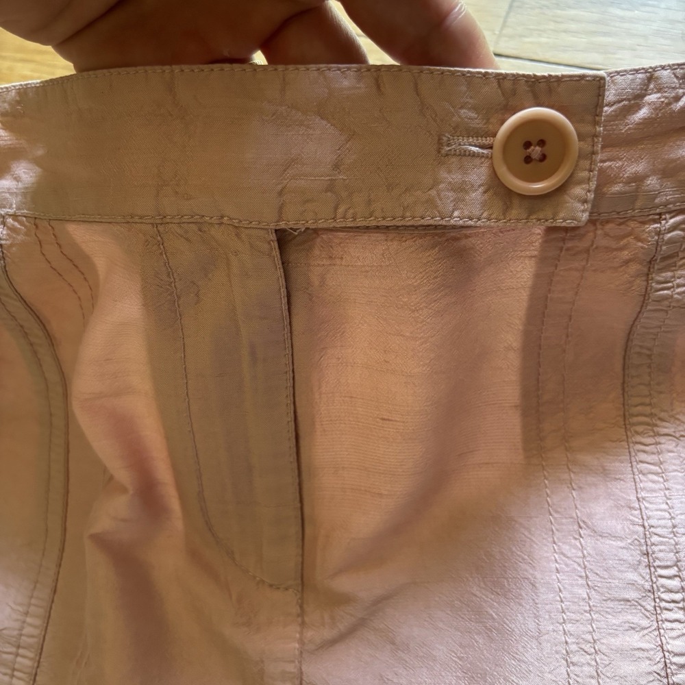 VTG‎ Y2K City DKNY Dusty Rose Mini Skirt Women's 10 Petite 100% Silk Party Twee - Picture 4 of 9